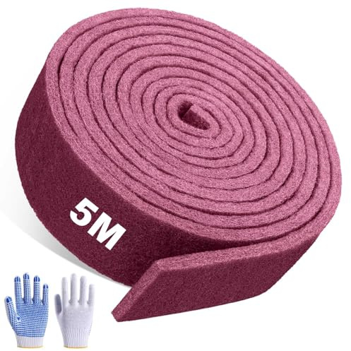 Flintronic Schleifvlies, Korn 240, Schleiffleece, Schleifpad, für Holz, Metall, Edelstahl, 5M*8.5CM