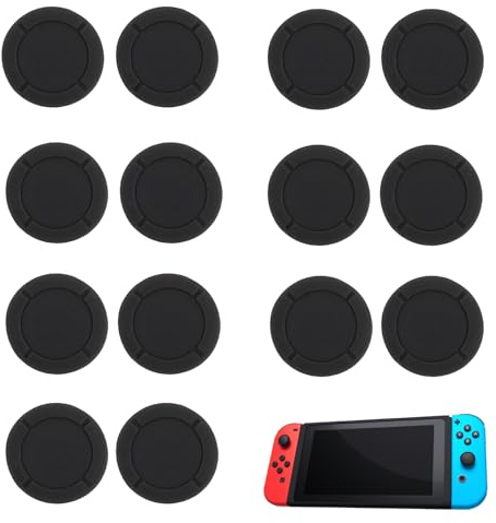 14 Stk Joystick Kappen für Nintendo Switch Zubehör,Controller Stick Aufsätze,Ersatzkappe für Switch Aufsätze,Ersatzteile für Nintendo Switch Joy Con Kappen,Silikon Thumb Grips Kompatibel mit Lite,OLED