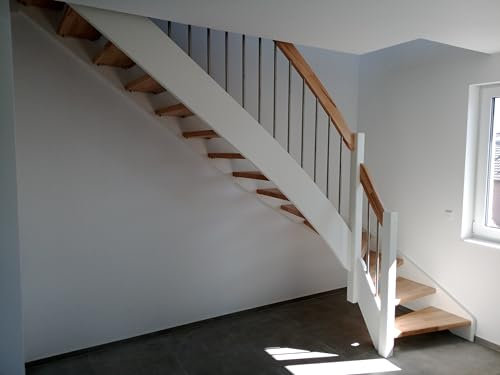 Holztreppe innen Massivholztreppe zur Selbstmontage DIY Treppe in Buche Kern-stabverleimt mit 15 Steigungen