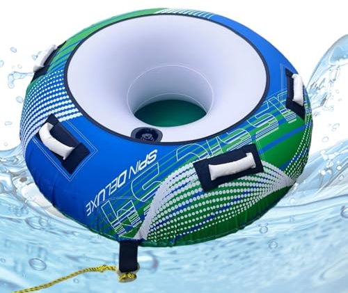 Lainiaoly Schlepp-Reifen, Schleppreifen Für Boote – Aufblasbares Wasserfloß, Robustes Aqua-Kissen Für See, Kajak, Fluss, Wasserski, Schwimmen, Wakeboard, Outdoor-Sport, Angeln