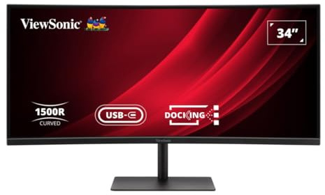 ViewSonic VG3419C?2 LED-Monitor 86,4?cm (34) UWQHD ? HDMI/DP/USB?C/LAN ? Schwarz