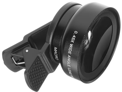 DIYEAH Lente Macro con Clip para Móvil Gran Angular Alta Definición Cámara Externa para Fotografiar Detalles Pequeños como Insectos y Plantas Compatible con Smartphones