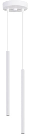 SOLLUX lighting Hängelampe Hängeleuchte - Deckenlampe Stahl - 1 Flammig - LED Lampe Glühbirne - Weiß Arche