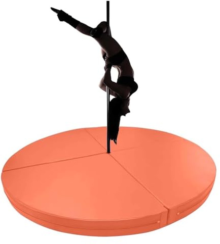 Pole-Dance-matta, tjock, rund, vikbar fallskyddsmatta för Pole Dance, säkerhetskudde för strippstänger, fallskyddsmatta för hemmagymmet, 200 cm x 3 cm (78,7 tum x 1,2 tum), ora