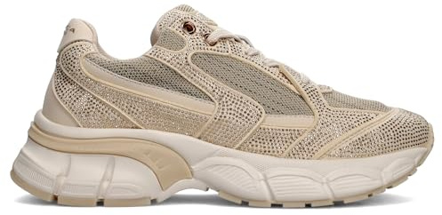 Tosca Blu Sneakers da Donna Mirabel in Suede e Tessuto Beige con Strass Oro - MIRABIL 083 C05 36