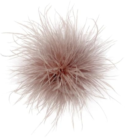 Broche de Plumas para Mujer, Broche de Flores de Plumas, Broches de Pompón Plumases, Broches Vintage de Plumases de Avestruz para Bodas, Bailes, Banquetes, Vestidos, Accesorios de Ropa (Rosa)