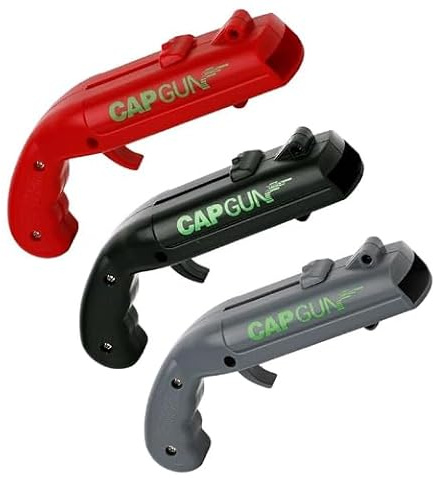 3PCS Cap Gun Bottle Opener - Funny Beer Bottle Cap Launcher Shooter Toy | Novelty Gadgets Cool Gifts for Men , Unique Bar Accessories for Home Parties, BBQs & Adult Gatherings Fun Gadgets