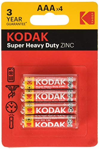 KODAK 30953321, Pilas R3 AAA, Pack 4 pilas