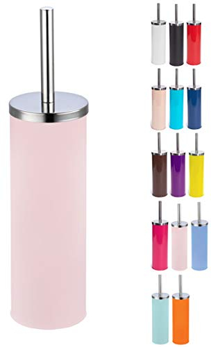 MSV MS2498 WC Bürste Toilettenbürste WC Garnitur Klobürste „Miami“ mit hygienischem Behälter Pastellrosa