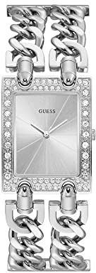 Guess Damen Analog Uhr Heavy Metal mit Edelstahl Armband