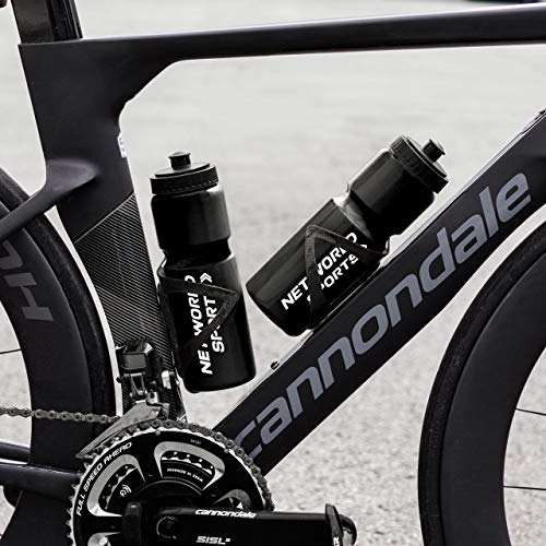 Net World Sports Water Bottles [750ml] - BPA Free Plastic - Variety Of Colours (Black, Pack of 1)