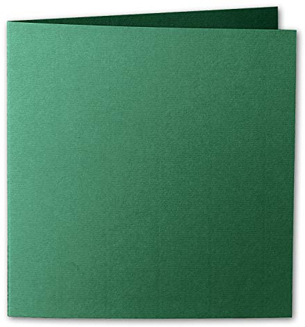 ARTOZ 25x Faltkarten quadratisch - Racing Green (Grün) - 155 x 155 mm Karten blanko zum Selbstgestalten - 220 g/m² gerippt