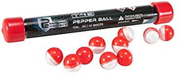 Umarex T4E by P2P Paintball Gun Ammo, 10 Count, .50 Caliber, Pepper Rounds