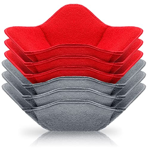 Patelai 6 Pieces Microwave Bowl Holders Sponge and Microfiber Small Bowls Cozy Bowl Holder for Hot Food Soup Warmer Heat Resistant Multipurpose Home Kitchen