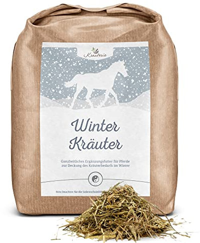 Krauterie Winter Kräuter für Pferde in Spitzenqualität (1000 g), Saisonkräuter als Bestandteil artgerechter Fütterung, frei von Zusatzstoffen, aus Liebe zu Deinem Pferd