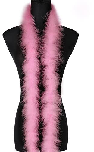 1.8m 20 g Boa en plumes de rose marabout moelleuses pour travaux manuels fête de mariage décoration de sapin de Noël