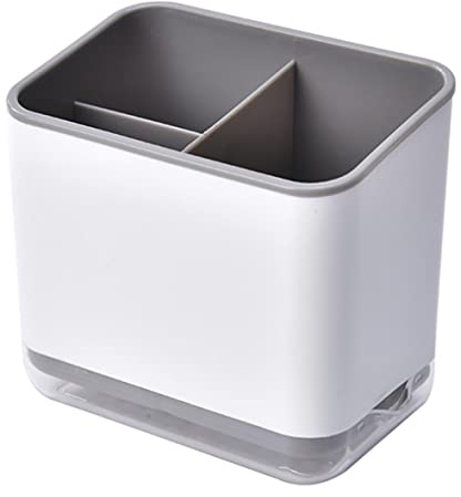 Soporte Para Cubiertos Cubiertos Escurridor Fregadero De Cocina Organizador Cubiertos Fregadero Caddy Escurridor Cuchara De Plástico Tenedor Caja De Almacenamiento De Palillos Doble Capa Para Cocina
