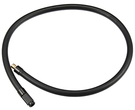 QUARKZMAN Reifenfüllschlauch Verlängerung 60cm 1 Stück Schnellverbindung | Kupfer & Gummi, Quick Connect, Gewinde M8x0.8, Größe 18x10mm, Für Motorrad & Fahrrad