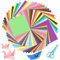 Yoosso 200 Blatt Origami Papier, 20 x 20cm und 15 x 15cm Faltpapier Doppelseitig Buntes Papier Bastelpapier Set mit Schere für DIY Origamipapier Basteln(20 Farben)