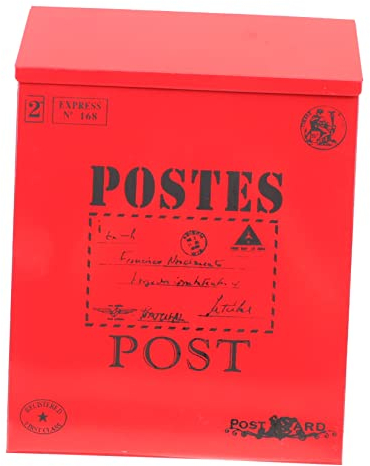 Veemoon Wandbriefkasten Retro Briefkasten Aus Eisen Mit Schloss Vintage Design Für Außenbereich Abschließbare Postbox Für Haus Büro Und Garten Inklusive Platz Für Namensschild