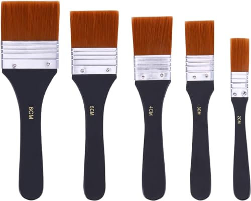 iTYOOS 5 Pezzi Pennelli Acrilici, Setole Professionali di Nylon