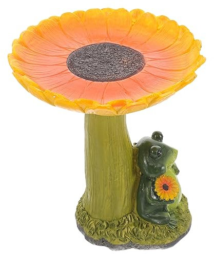 VANZACK Mangeoire à Oiseaux Forme De avec Décoration De Bain Oiseaux Résine pour Jardin Et Patio Accessoire Extérieur