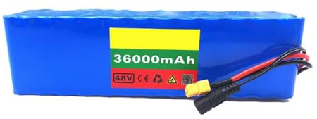 Batería Ebike, 48v 36Ah, batería de Iones de Litio, 13S3P, con Cargador, baterías de Iones de Litio para Bicicleta eléctrica de montaña XT60 Plug