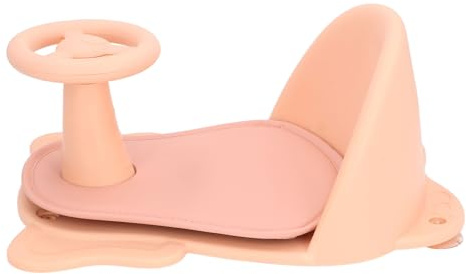 Seggiolino da Bagnetto per Bambini Comodo Schienale Cuscino Antiscivolo Sedia da Bagno per Neonati per la Casa (Rosa)
