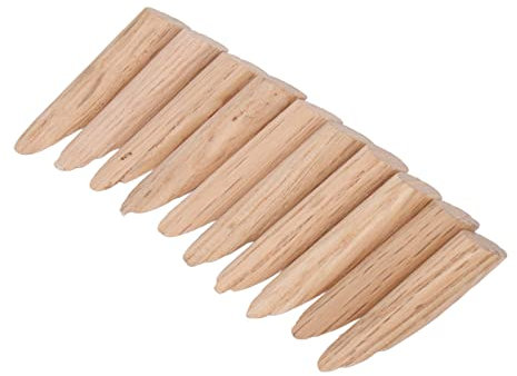 50-teiliges Holzdübel-Vorrichtungs-Set für Holzbearbeitung, Taschenlochstopfen-Set 9,5 Mm (Eiche)