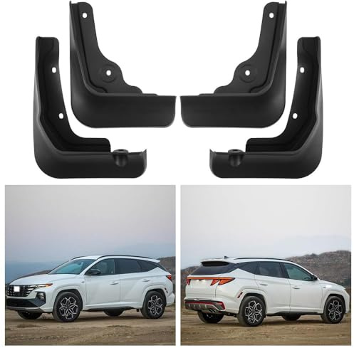 4 Stück Auto Schmutzfänger Ersatz für Hyundai Tucson N-Line 2024 Schmutzfänger Spritzschutz Kotflügel Vorne und Hinten Spritzschutz Kit Zubehör