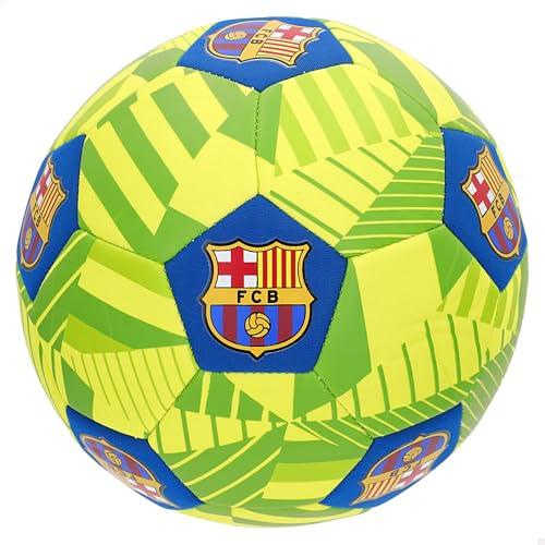 AKTIVE COLORBABY Pallone da beach soccer FC Barcelona taglia 5, Materiale in neoprene leggero e resistente, Design ufficiale con stemma, Diametro 21 cm, Ideale per esterni, sabbia e acqua (77615)