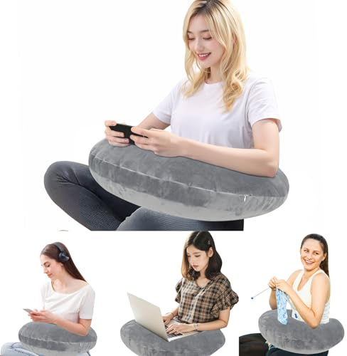 Almohada de Lectura, Almohada de Juego, Almohada de Soporte de Brazo en Forma de U para Trabajo, Jugar o Ganchillo, Cojín de Juego, Cojín de Lectura, para Sentarse en la Cama Sofá Niños Adultos