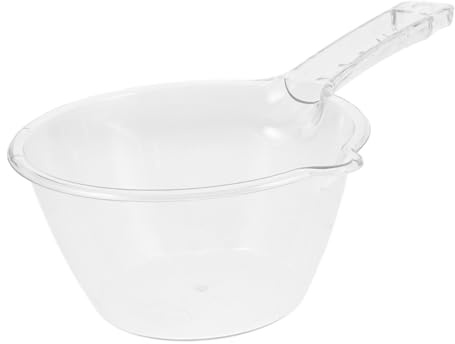 Cabilock Louche à Eau Transparent Seau à Eau Polyvalent Pour Cuisine Bain Et Arrosage De Jardin Avec Anse Et Trou De Suspension