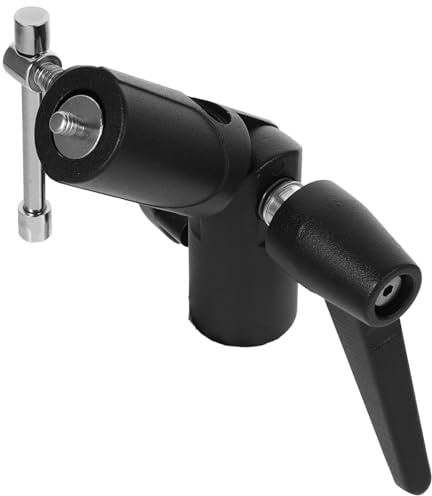 LIFKICH Flash Stand Umbrella Adapter with Dual Mount Shaped Photography Bracket for Off Camera Tripod and Umbrella Use Lightweight and Durable Clamp Holder