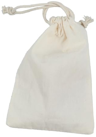ROMISBABA 12 Stück Baumwoll Geschenktüten mit Kordelzug Beige Kleine Beutel für Schmuck Hochzeit Party Geschenkverpackung Nachhaltige Aufbewahrungstaschen