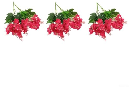 Fiori di giacinto artificiale rosso brillante 5 steli per composizioni floreali creative in occasione di eventi