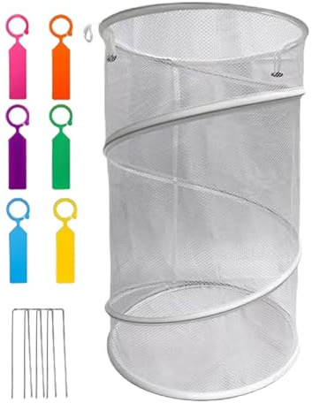 Plant Protector From Cats Indoor - Reusable Foldable Round Mesh Planter Supplies with Stakes,Garden Plant Net - for Indoor Winter Frost Season Flower Patio Porch Backyard Farm Park