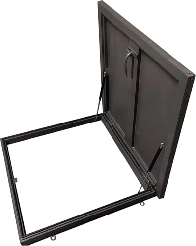 Låst vindskyddsdörr Säkerhetsdörr for taket med stöldskyddslås. Lastkapacitet: 100 kilogram.(70x70CM/27.6x27.6in)