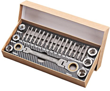 Ratchet Tool Set, Multifunctional Portable Hand Kit, Driver Bit Set, Chrome Steel Repair Tool Case, Household Garage Bike Appliance Toolkit, Electric Furniture Maintenance