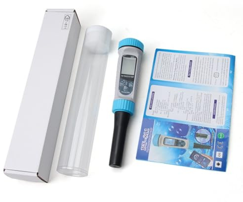 Homeponnew Testeur numérique 5 en 1 de qualité de l'eau pour mesure du pH, EC, TDS, température et humidité – pour piscine, aquarium, hydroponie et laboratoire