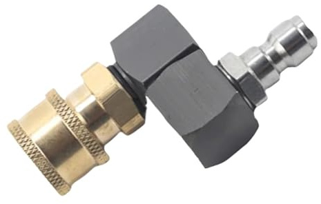 Raccord Rapide Air Comprimé Adaptateur de coupleur raccord tuyau avec filetage G1/4, connecteur pneumatique universel rotatif à 360 degrés, outil, accessoires bricolage, 1 pièces
