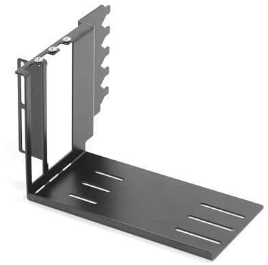 Hsioluted SXJ-B Vertical GPU Holder GPU Bracket Vertical Mount Bracket with Screws Widened Version Case Internal Metal Angle Converter for Graphics Card Wide Angle