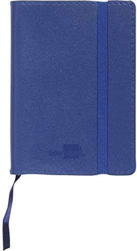 Liderpapel Leder-Notizbuch, A6, 120 Blatt, 70 g/m², Querformat, ohne Rand, Blau, LD05