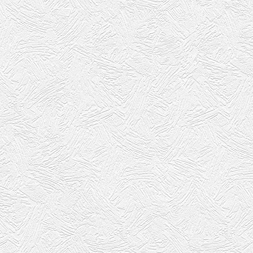 A.S. Création Strukturprofiltapete Simply White 4 Tapete 10,05 m x 0,53 m weiß Made in Germany 330321 3303-21