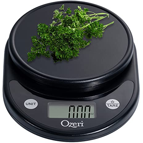 Ozeri Pronto Balance de Cuisine numérique Multifonction en Polycarbonate Argenté sur Noir