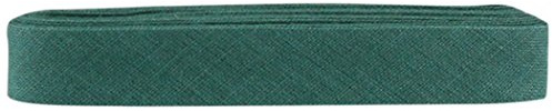 Inastri Baumwoll Baumwolle Schrägband 14/4/4 mm Farbe Flasche Grün 74–3 m