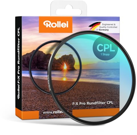 Rollei F:X Pro CPL Rundfilter 49mm Zirkularer Polfilter für Objektive | Zirkularer Polarisationsfilter aus Premium-Glas mit hoher Farbtreue Reflexionsfreiheit für Klare Lebendige Bilder Wetterfest