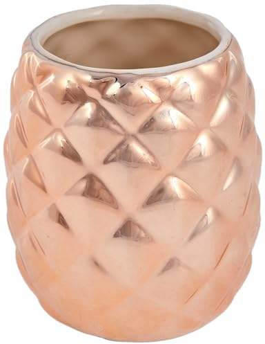 axentia Bicchiere Porta spazzolino da Denti in Dolomite Copper, Bicchiere Bagno, Porta spazzolini, ca. Ø 8 x Altezza ca. 10,5 cm, Rosa
