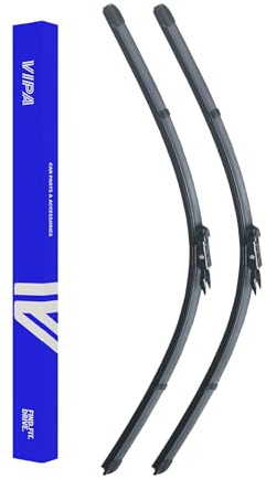 Vipa Car Parts Premium Wiper Blade Kit | Fits: FORD KUGA SUV (Jan 2013 to Apr 2020) | All-Weather Performance | Durable, Streak-Free Windshield Wipers | Easy Installation | Front and Rear Wiper Blades FORD KUGA SUV All-Weather Performance Durable Streak-Free Easy Installation