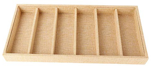 Scatola portaoggetti per occhiali, scatola per esposizione di occhiali da sole a 6 griglie, espositore per gioielli portatile, vassoio per collana, organizer per donne, uomini